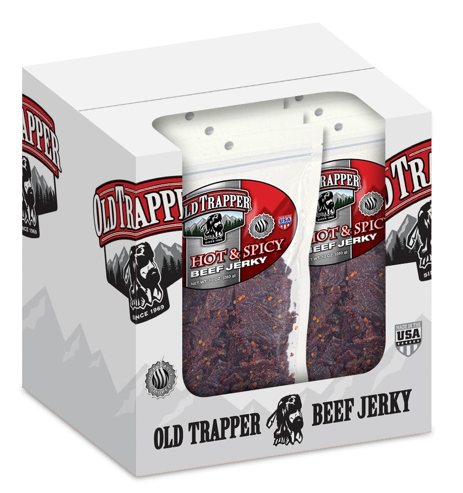 Traditional Style Beef Jerky Bags 10oz 12ct Spicy