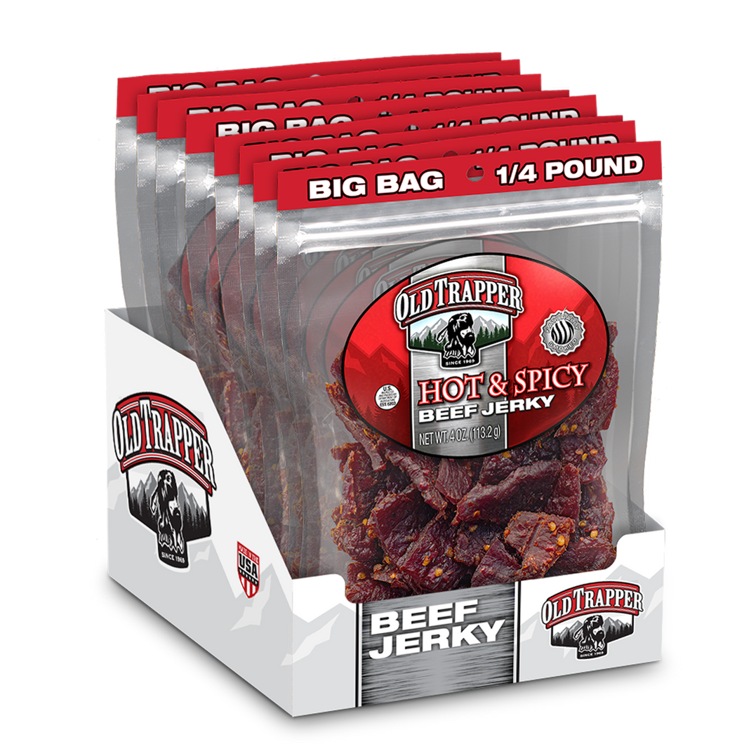 Traditional Style Beef Jerky Bags 4oz 8ct Spicy