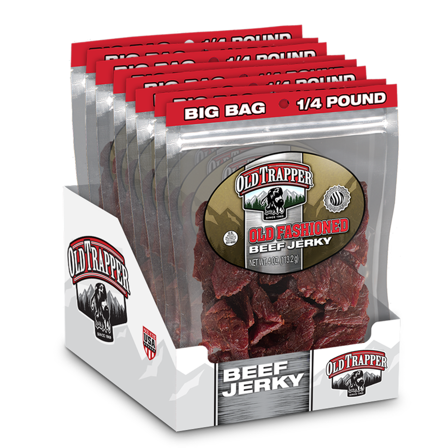 Traditional Style Beef Jerky Bags 4oz 8ct OF